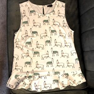 Ann Taylor Llama tank top